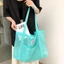 Túi đi biển du lịch BORAGETE, Túi đeo vai lưới trong suốt, Túi xách Tote thông thường mua sắm khô nhanh di động dành cho nữ