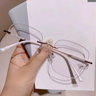 Gọng kính má hồng viền kim tuyến phong cách tiểu thư sang trọng đáng yêu ngăn tia UV và ánh sáng xanh Mắt kính SD STORE