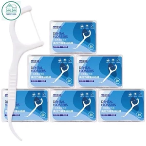 Hộp 50 Cây Tăm Chỉ Vệ Sinh Răng Miệng Dental Flossers Nha Khoa,