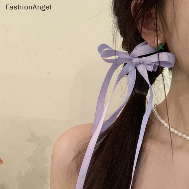 FashionAngel Phong Cách Hàn Quốc Ruy Băng Nơ Dài sel Kẹp Tóc Ngọt Ngào Dễ Thương Mũ Dành Cho Nữ Bé Gái Dự Tiệc Thời Trang Phụ Kiện Tóc TH