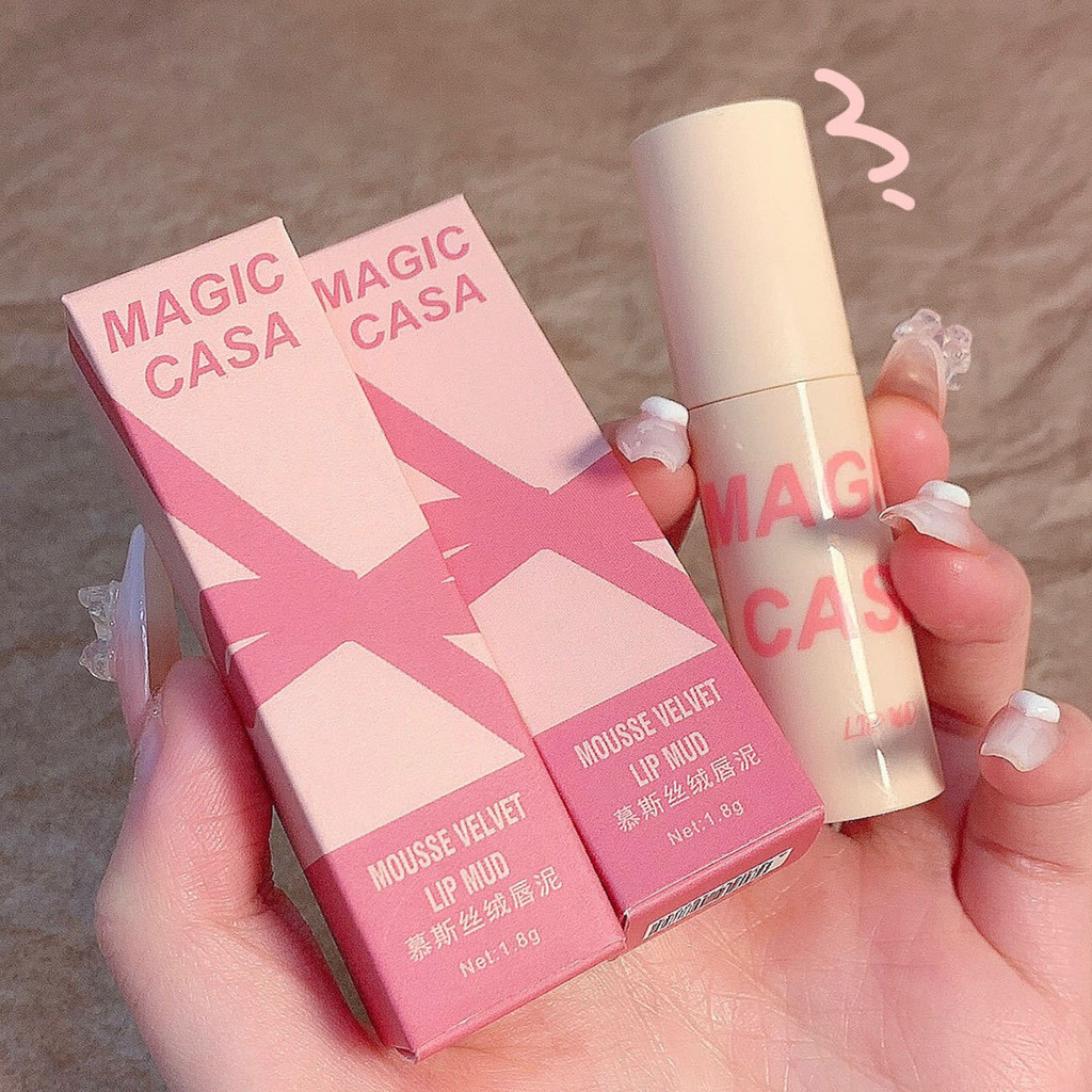 Magic CASA Son môi dạng lỏng dễ thương cho bé gái Màu sắc tươi sáng lâu trôi Matte Lip Tint