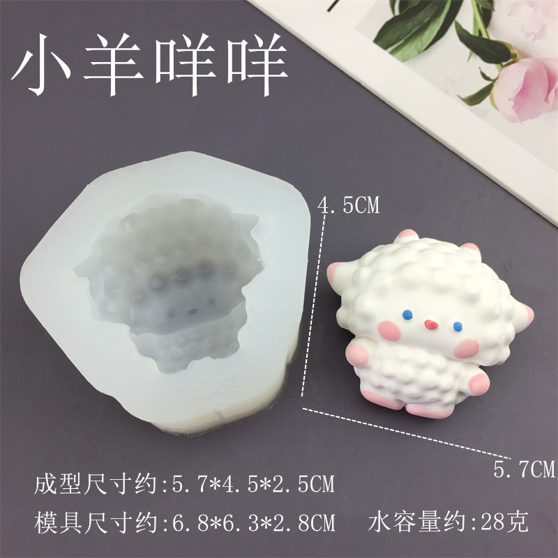 Mèo Pudding Mật Ong Cuộn Khuôn Silicon Mochi/Đồ Chơi/Thạch Cao/Epoxy/Trang Trí Bánh/Sô Cô La/Nướng DIY