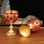 Kính DELMER, Cốc kim loại cổ điển dập nổi chống vỡ, Tiệc thánh Chalice phong cách đính kim cương trang trí