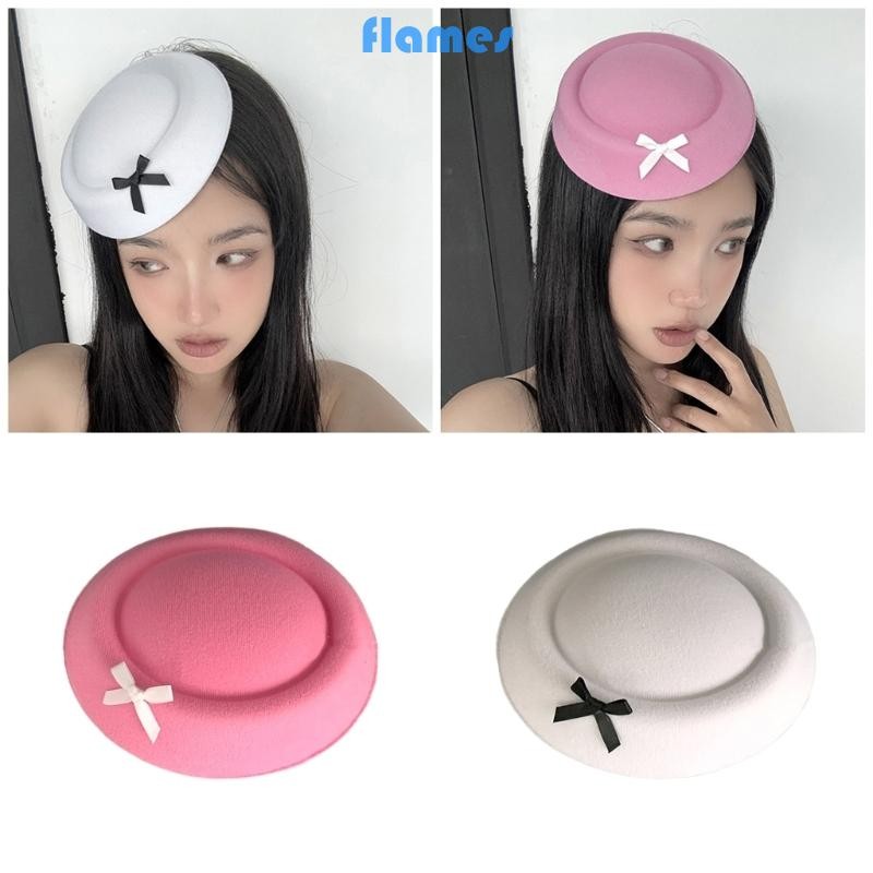 Fl Bướm Nơ Mũ Phong Cách Anh Quốc Mũ Trang Phục Thời Trang Đáng Yêu Phụ Kiện Cho Phong Cách Trang Phục Nhà Thờ Cưới Mùa Đông