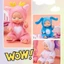 Búp bê YOLOGO BJD, Búp bê quần áo họa tiết động vật Smile Baby Series, Đồ chơi trẻ em Đồ chơi thực tế dễ thương cho trẻ em bé gái