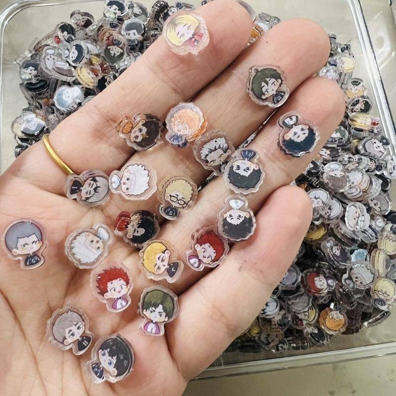 Haikyuu Dễ Thương Acrylic Quyến Rũ 1cm / 2cm Ốp Điện Thoại DIY Trang Trí Thủ Công Phụ Kiện