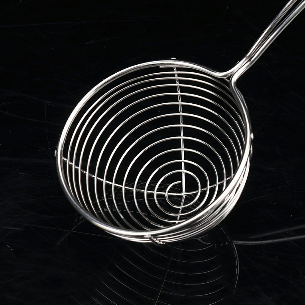 Vợt múc Topping trân châu, vợt múc lẩu inox cán đỏ siêu bền, siêu tiện lợi FE123
