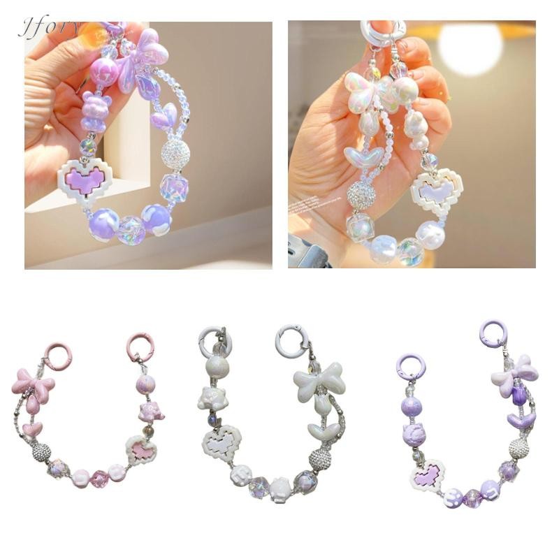 Jfory Đính Hạt Móc Khóa Quyến Rũ Hạt Túi Trang Trí Trang Trí Treo Trang Trí Đảng Vòng Tay Móc Khóa Móc Khóa Quà Tặng Sinh Nhật