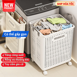 Giỏ Đựng Quần Áo Gấp Gọn Có Bánh Xe Myd.23 Giỏ Đựng Quần Áo Đồ Giặt Bẩn Tiết Kiệm Không Gian Giỏ Lưu Trữ Quần Áo