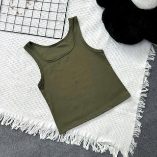 Áo Ba Lỗ Bigsize Nữ Dáng Croptop Áo Sát Nách Cổ Tròn Vải Thun Gân Co Giãn Tốt G245