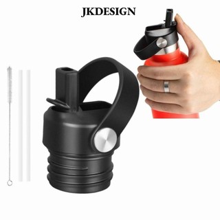 Nắp ống hút JKDESIGN, có nắp thủy tinh chống rò rỉ ống hút, chất lượng có tay cầm Nắp thay thế bàn chải ống hút cho chai nước 18 21 24 oz