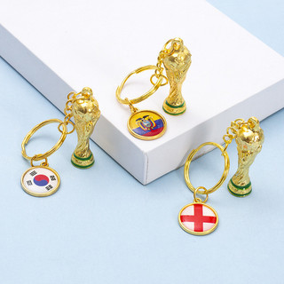 World Cup Kim Loại Mặt Dây Chuyền Bóng Đá Lưu Niệm Móc Khóa Phụ Kiện Chìa Khóa Bóng Trò Chơi Quà Tặng