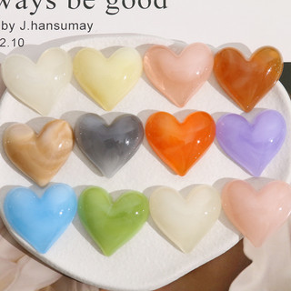 Màu sắc nhòe, nửa trong suốt chải, nửa mặt Acrylic, miếng dán tình yêu, vỏ điện thoại, Bông Tai, phụ kiện trang sức DIY, Bán Buôn