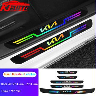 Mới KIA KN Laser Ngưỡng Xe Miếng Dán Bảo Vệ Nhiều Màu Sắc Phản Quang Cửa Ô Tô Chống Trầy Xước Miếng Dán Cho KIA Sonet Carens Forte Cerato Sportage Picanto Carnival sorento