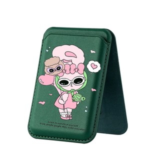 Mát Kính Mát Họa Tiết Thỏ Ví Cho iPhone 16 15 14 13 12 11 Pro Max Plus Thẻ Da Điện Thoại Cho Ốp Lưng Bỏ Túi Bao