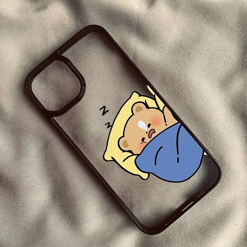 Ốp Điện Thoại Cặp Đôi Capybara Hoạt Hình Dễ Thương Cho iPhone 16 15 Pro MAX 11 14 13 12 Pro XS X SE2020 XR 7 8 Plus Thỏ Gấu Trong Suốt