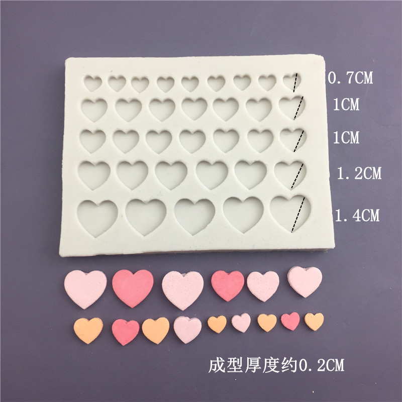 Khuôn silicon trang trí bánh, hình ngôi sao năm cánh/trái tim/tam giác, dùng cho sô cô la, fondant, DIY