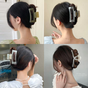 kẹp tóc càng cua kẹp tóc hàn quốc kẹp càng cua cỡ lớn kẹp tóc xinh kẹp càng cua hàn quốc phụ kiện tóc kẹp tóc T Sang Trọng Acrylic Cá Mập Kẹp Tóc Nữ Mùa Hè Vuông Lớn Tóc Dày Khối Lư