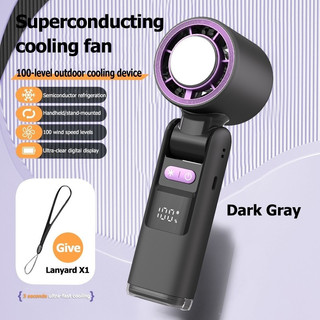 Quạt 6000mAh Sạc Strong100 Gear Quạt Điện Tốc Độ Gió Màn Hình Hiển Thị Kỹ Thuật Số Quạt Di Động Turbo Có Thể Điều Chỉnh Có Đèn