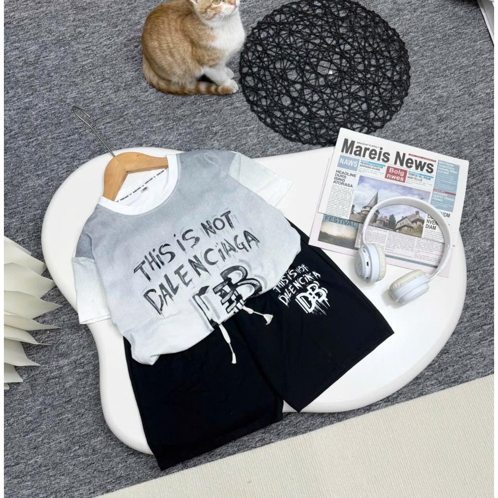 Bộ Quần Áo Cho Bé Trai (DALENCIAGA) Size 17-60kg Vải Cotton QCCC Cao Cấp Co Giãn 4 Chiều [KB16]