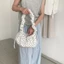 Túi đeo vai dây rút CORALTIDE, Túi đeo nách công suất lớn chấm bi, Túi đeo chéo dây kéo Nylon siêu nhẹ