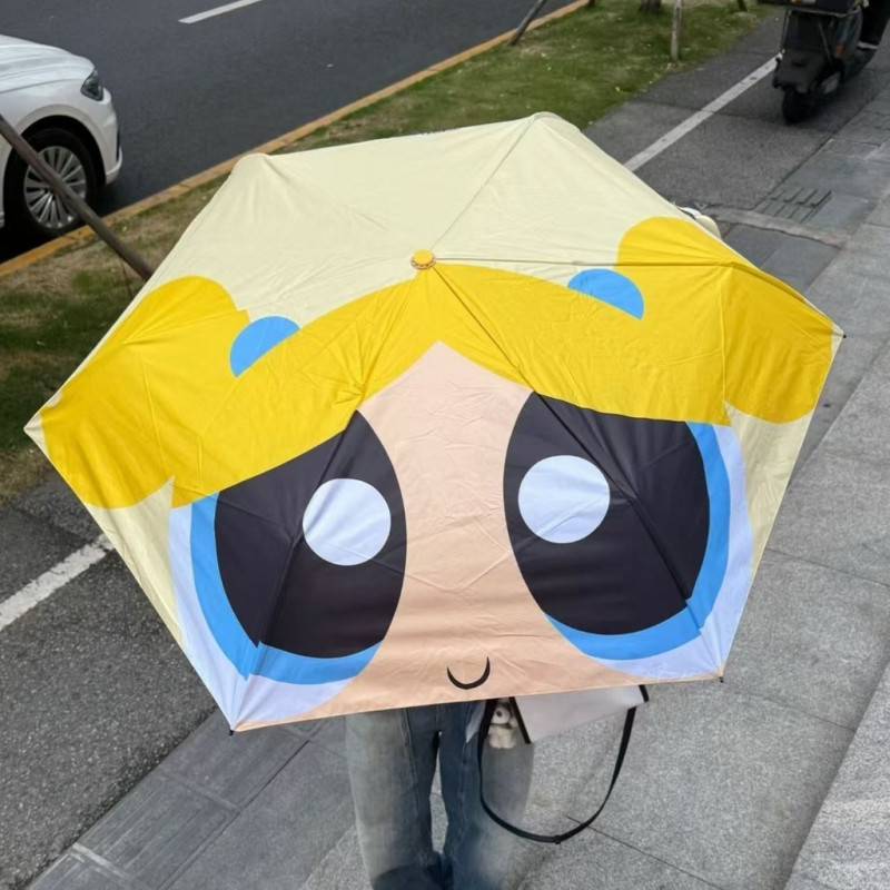 Ô đồng Powerpuff Girls siêu đáng yêu với thiết kế công dụng kép, phù hợp cho ngày mưa