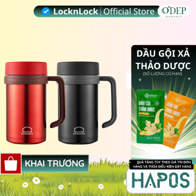 Ly giữ nhiệt LocknLock 500ml Basic Table Mug Chính hãng dung tích LHC9002 - HAPOS LHL