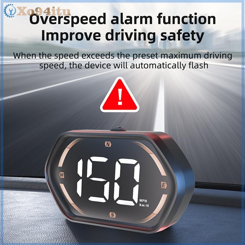 XOITU USB Xe HUD Hiển Thị Đồng Hồ Tốc Độ Kỹ Thuật Số GPS Đồng Hồ Đo Tốc Độ KMH MPH Dispaly Cho Xe Tải Xe Máy Phụ Kiện Phụ Kiện Ô Tô VN