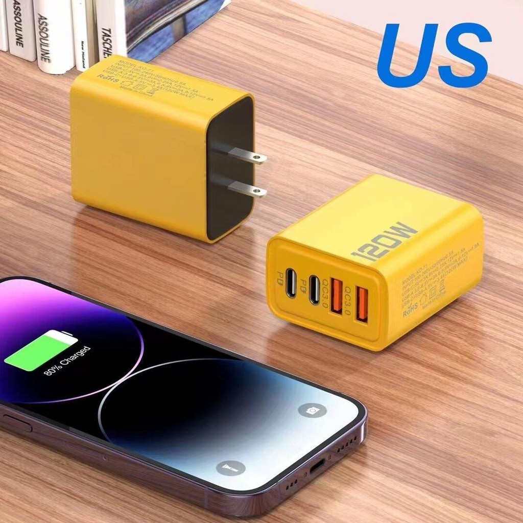 Củ Sạc Siêu Nhanh/ Nhanh 120W -65W PD USB TypeC Bộ chuyển đổi nguồn 5.0 cho ip17 16 15 14 13 12 11 X Điện thoại Android | BigBuy360 - bigbuy360.vn