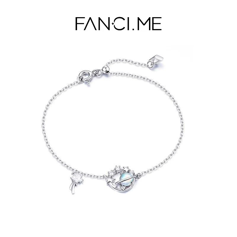FANCIME Bạc Ngôi Sao Hành Tinh Vòng Tay Trang Sức Sang Trọng Thiết Kế Tối Giản Cho Nữ