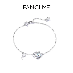 FANCIME Bạc Ngôi Sao Hành Tinh Vòng Tay Trang Sức Sang Trọng Thiết Kế Tối Giản Cho Nữ