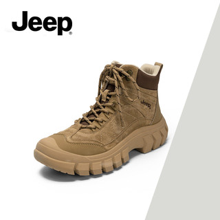 Giày bốt cao cấp dành cho nữ JEEP mới - Xuân Thu, Thân thiện với trẻ trung, Đi bộ đường dài ngoài trời, Chống trượt, Đế dày, Lấy cảm hứng Martin, Hỗ trợ mắt cá chân, Bền bỉ