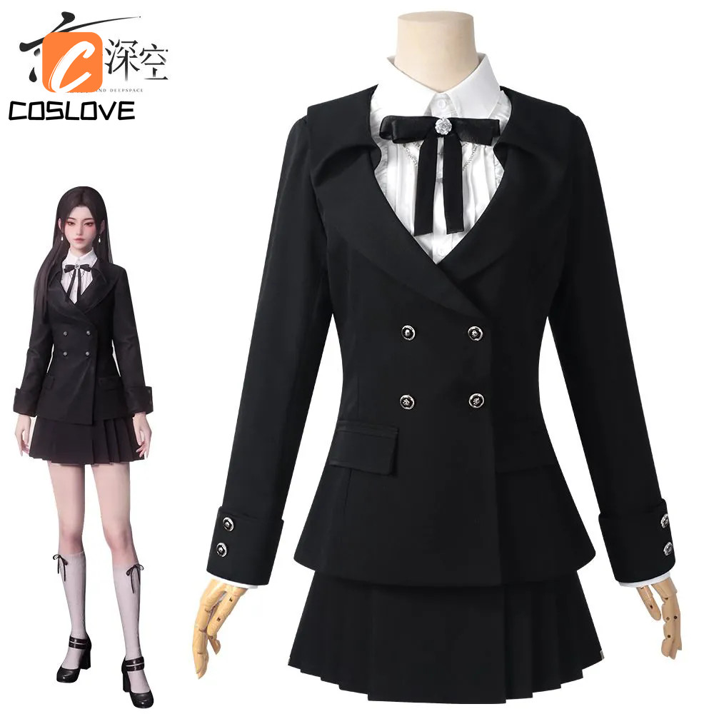 Anime Trò Chơi Tình Yêu và Deepspace MC - Trang Phục Cosplay Đen Suit Trọn Bộ dành cho Phụ Nữ