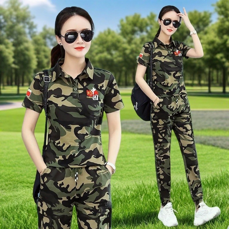 Ngụy Trang Mùa Hè 2025 Tay Ngắn Thêu Thể Thao Thường Ngày Phù Hợp Với Nữ Thủy Thủ Khiêu Vũ Hiệu Suất Hợp Thời Trang