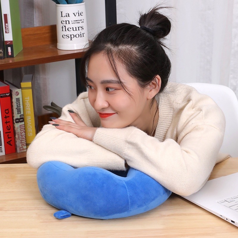 Gối chữ U kê cổ cao cấp, chống mỏi cổ, Thiết Kế Thoáng Mát, Phù Hợp Văn Phòng, Du Lịch