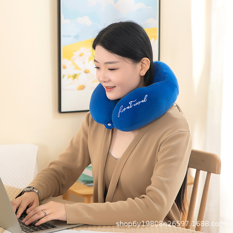 Gối chữ U kê cổ cao cấp, chống mỏi cổ, Thiết Kế Thoáng Mát, Phù Hợp Văn Phòng, Du Lịch