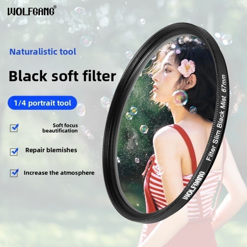 Bộ lọc ống kính mềm màu trắng EDIWANY 1 / 4, Camera phim 49 / 52 / 58 / 62 / 67 Mm, Bộ lọc hiệu ứng điện ảnh mờ ảo siêu mỏng
