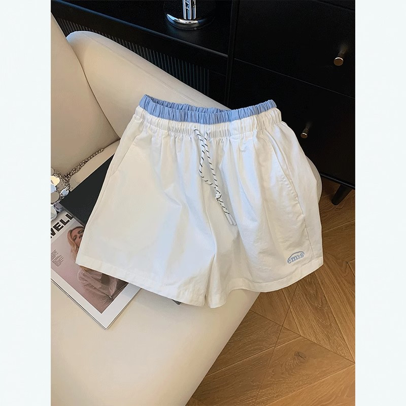 Milyfashion Quần Short Thể Thao Dáng Rộng Dây Rút Nhỏ, Phong Cách Mới, Plus Size