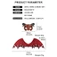 YOI Devil CosplayPhụ kiện Bộ nửa mặt và cánh quỷ có dây đeo đàn hồi
