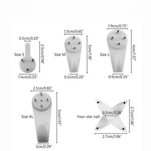 10PCS Đinh 3 Chân 4 Chân Chuyên Đóng Tường Treo Ảnh Đồ Tiện Lợi Không Cần Khoan Vít Beecook