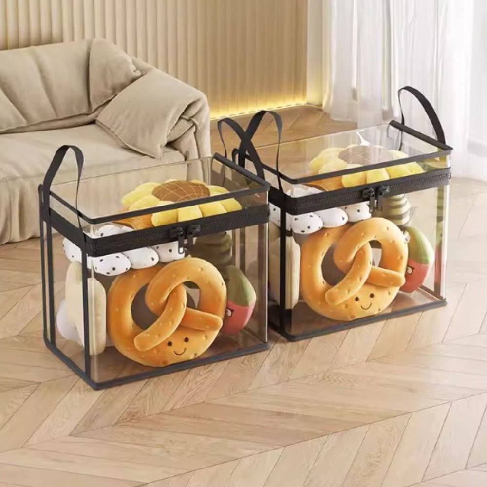 Túi đựng búp bê SIMPLEAID, Hộp sắp xếp chống bụi có thể nhìn thấy trong suốt, Công suất lớn đa chức năng Chống ẩm có tay cầm có dây kéo Đồ chơi lưu trữ