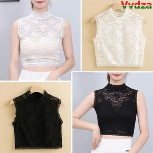 VVDZA Áo Len Vintage với Ren Cổ Điển Tháo Rời