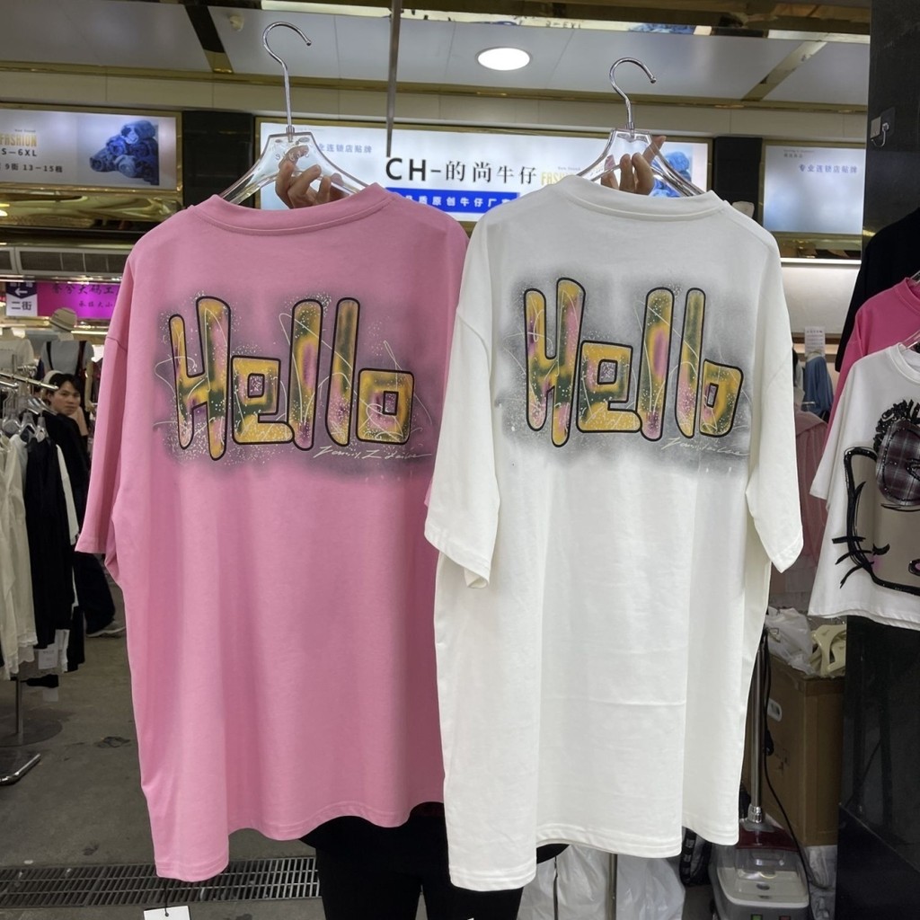 Áo thun ngắn tay mùa hè in hình hoạt hình công nghiệp nặng phong cách châu Âu, bột cotton nguyên chất
