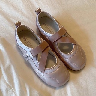 Giày cao gót mũi tròn Giày cao gót nữ Cross Elastic Band Cross Velcro