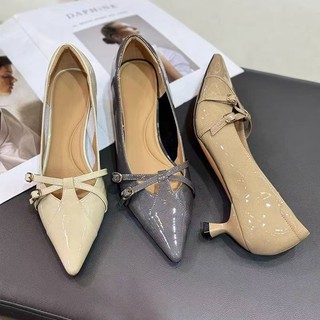 Giày cao gót mũi nhọn Giày cao gót nữ Slip-On miệng nông