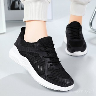 Giày thể thao có sẵn Giày nữ Giày thường Giày chạy bộ thoáng khí Giày đế mềm