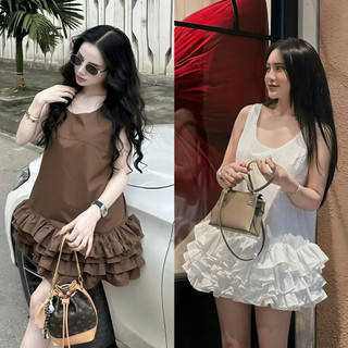 Váy sát nách tầng bèo xinh xỉu quá nè (kèm quần bảo hộ)