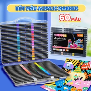 Bộ Bút Màu Acrylic Mực Không Độc, Không Lem, Thích Hợp Cho Học Sinh Tô Màu, Học Vẽ Và Làm Bài Tập Mỹ Thuật