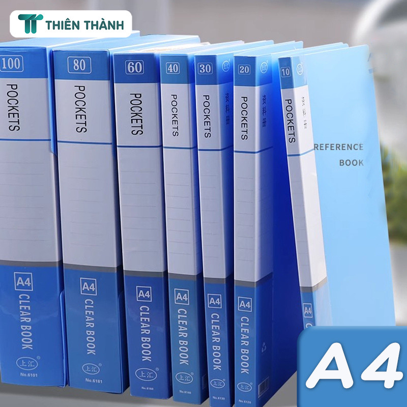 File Lá Tài Liệu A4 (30/60 Lá) - Bìa Đựng Hồ Sơ Chống Thấm Nước, Túi Trong Suốt, Lưu Trữ Giấy Tờ Bền Đẹp