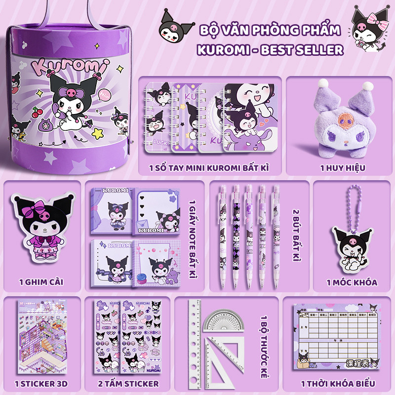 Bộ Dụng Cụ Học Tập Cute - Set Quà Tặng Học Sinh Tiểu Học, Thiết Kế Hoạt Hình, Chất Lượng Bền Đẹp, An Toàn Cho Bé